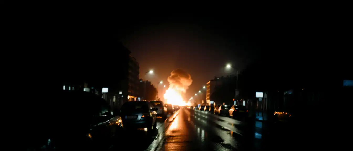 Ночной Киев под ударом: звуки взрывов на фоне тревоги
