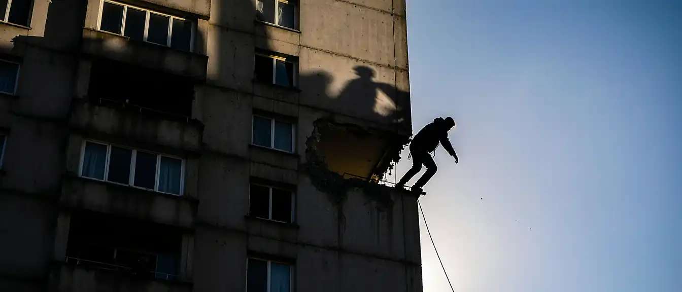Драматичный прыжок с восьмого этажа в Красноярске во время вскрытия запертой квартиры