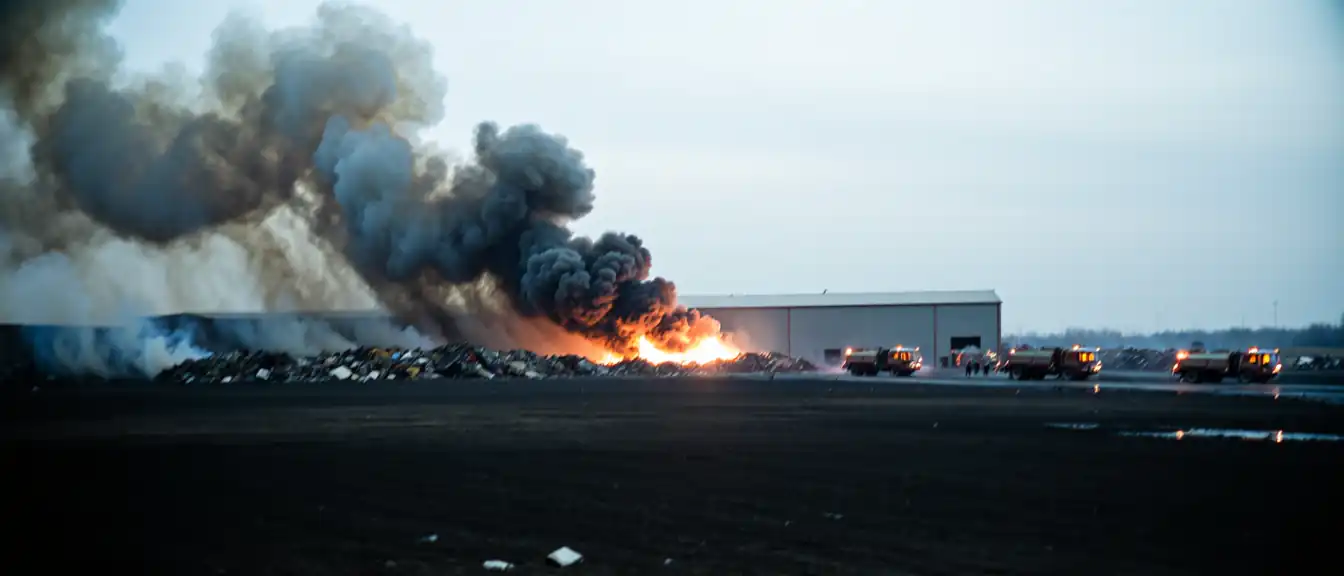 Крупный пожар на промышленной площадке в Щелково затронул пять тысяч квадратных метров