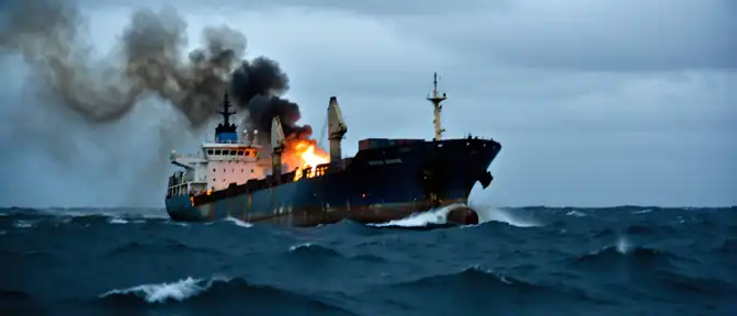 Огонь в Черном море: на торговом судне под Одессой вспыхнул пожар