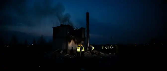 Под огнем и без света: Горловка борется с последствиями массированных атак