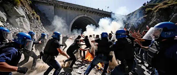 Битва за тоннель: массовые беспорядки на севере Италии обернулись ранениями десятков полицейских