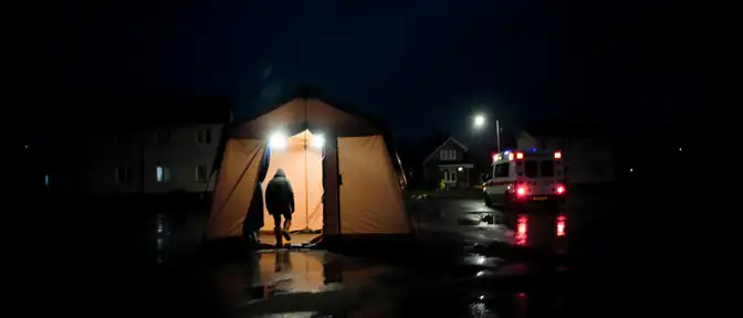 Губернатор Михаил Евраев сообщил о развертывании пунктов временного размещения после пожара на заводе пиротехники в Кубринске