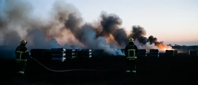 Спасатели Пензенской области предотвратили масштабное распространение огня на складе вторсырья в районе села Богословка
