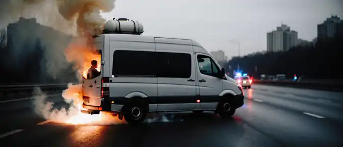 Возгорание грузового автомобиля на Ярославском шоссе обошлось без пострадавших