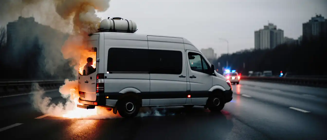 Возгорание грузового автомобиля на Ярославском шоссе обошлось без пострадавших
